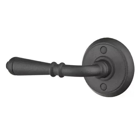 flat black steel door levers