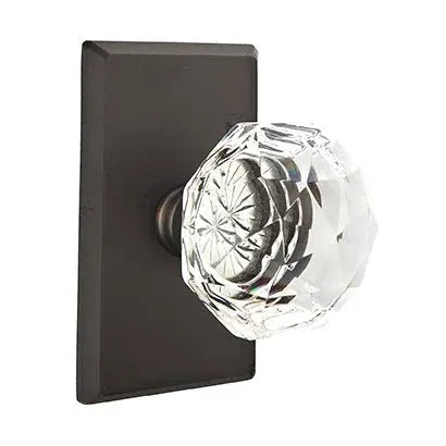 Emtek Diamond Door Knob with #3 Rose by Emtek