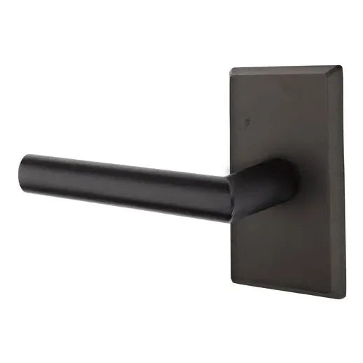 flat black bronze door lever