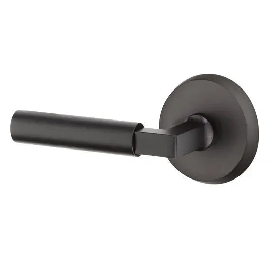 flat black bronze door lever