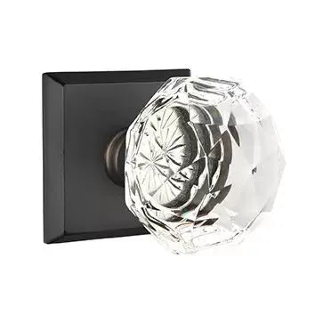 Emtek Diamond Door Knob with #6 Rose by Emtek