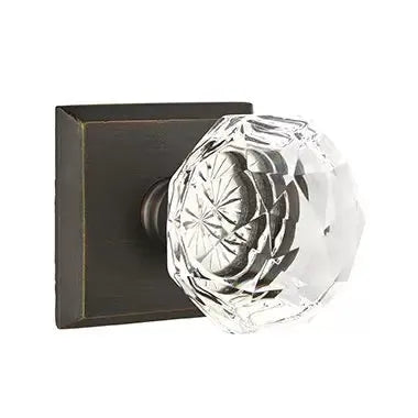Emtek Diamond Door Knob with #6 Rose by Emtek