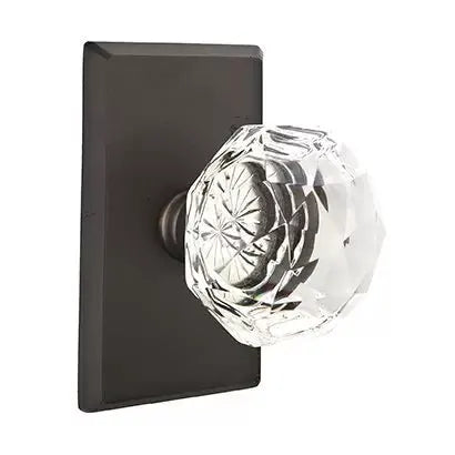 Emtek Diamond Door Knob with #3 Rose by Emtek
