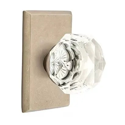 Emtek Diamond Door Knob with #3 Rose by Emtek