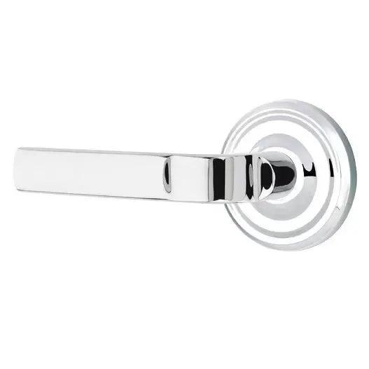 polished chrome door lever
