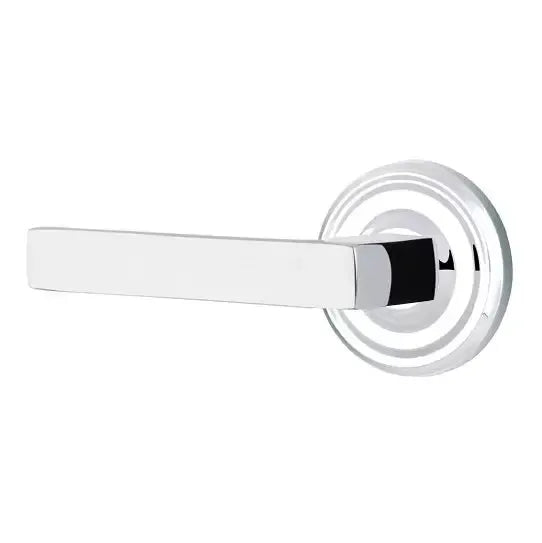 polished chrome door lever