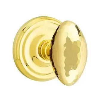 Emtek Hammered Egg Door Knob with Regular Rose by Emtek