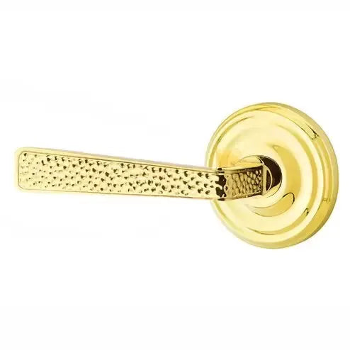 Emtek Hammered Door Lever with Regular Rose by Emtek