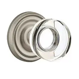Emtek Modern Disc Glass Door Knob with Regular Rose by Emtek