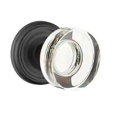 Emtek Modern Disc Glass Door Knob with Regular Rose by Emtek
