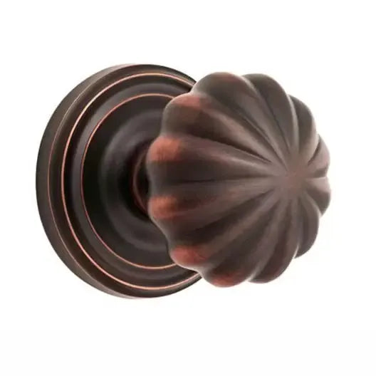 Emtek Melon Door Knob with Regular Rose by Emtek