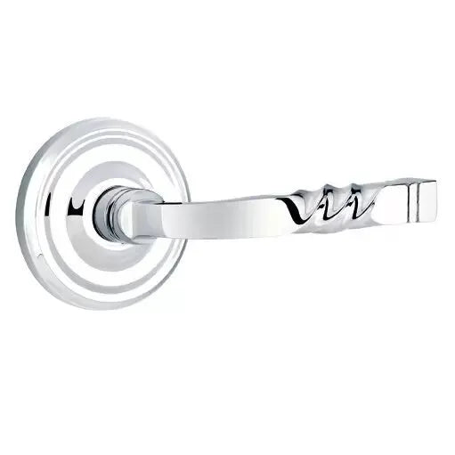 polished chrome door lever