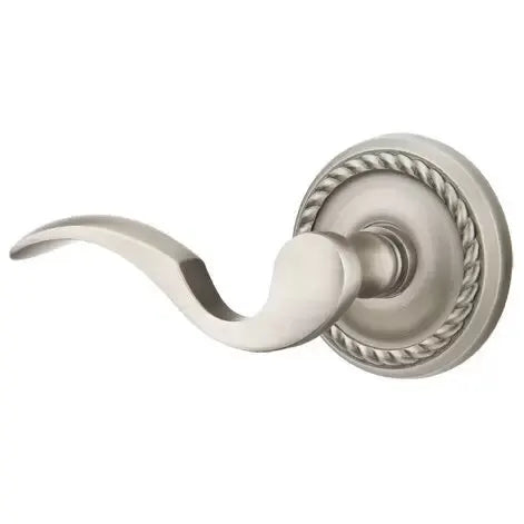 Emtek Cortina Door Lever with Rope Rose by Emtek