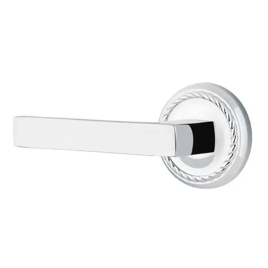 polished chrome door lever