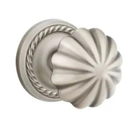 Emtek Melon Door Knob with Rope Rose by Emtek
