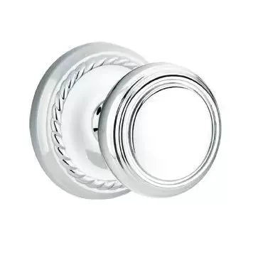 polished chrome door knob