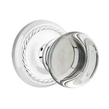 polished chrome door knob