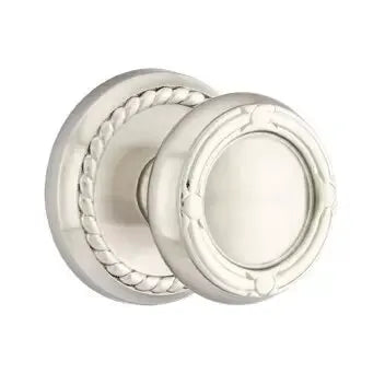 Emtek Ribbon and Reed Knob with Rope Rose by Emtek