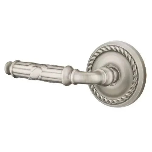 Emtek Ribbon and Reed Lever with Rope Rose by Emtek