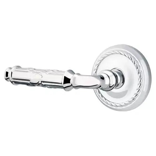 polished chrome door lever