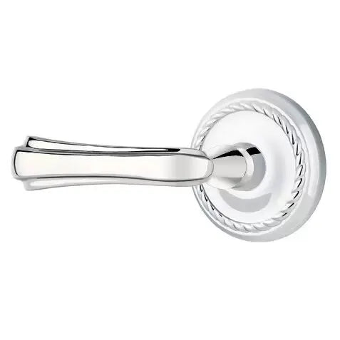 polished chrome door lever
