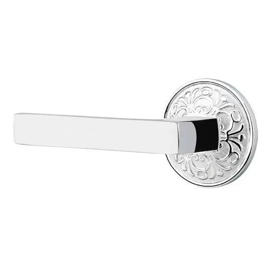 polished chrome door lever
