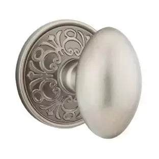 Emtek Egg Door Knob with Lancaster Rose by Emtek