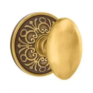 Emtek Egg Door Knob with Lancaster Rose by Emtek