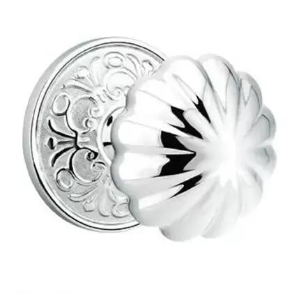 polished chrome door knob