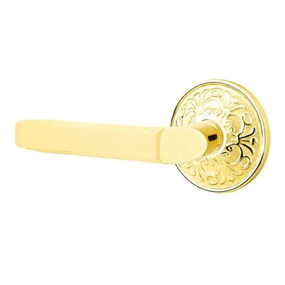 Emtek Milano Door Lever with Lancaster Rose by Emtek