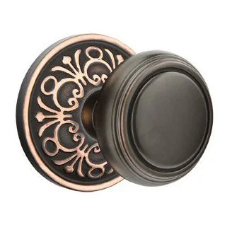 Emtek Norwich Door Knob with Lancaster Rose by Emtek