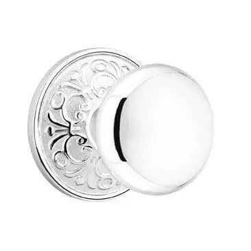 polished chrome door knob