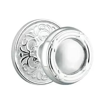polished chrome door knob