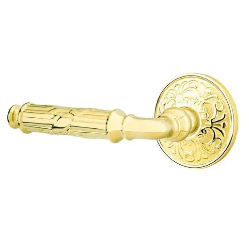Emtek Ribbon and Reed Lever with Lancaster Rose by Emtek
