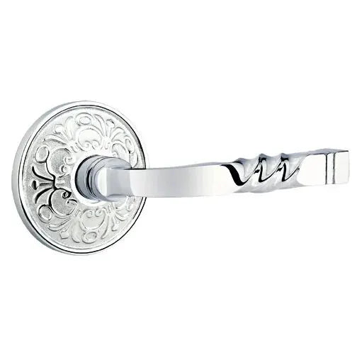 polished chrome door lever