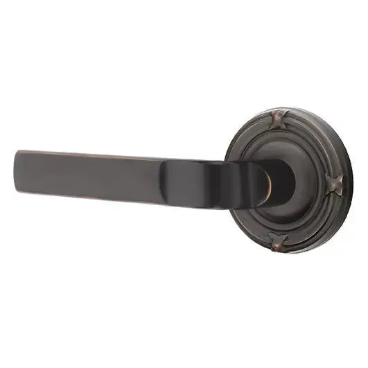 Emtek Aston Lever with Ribbon and Reed Rose by Emtek
