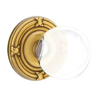 Emtek Bristol Door Knob with Ribbon and Reed Rose by Emtek