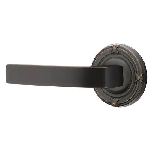 Emtek Breslin Lever with Ribbon and Reed Rose by Emtek
