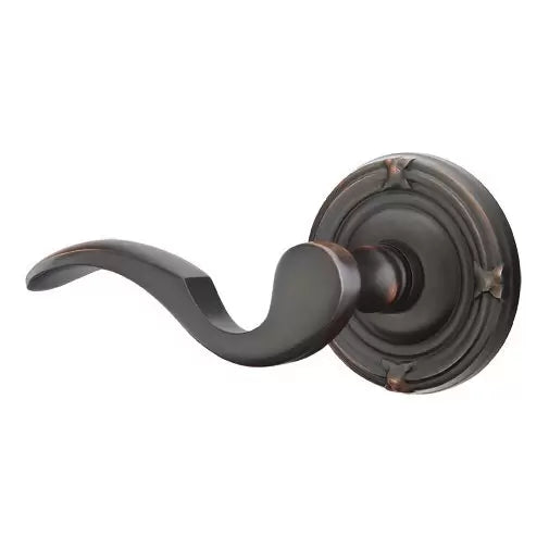 Emtek Cortina Door Lever with Ribbon and Reed Rose by Emtek