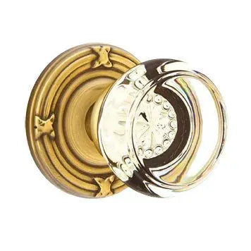 Emtek Georgetown Door Knob with Ribbon and Reed Rose by Emtek