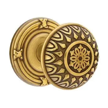 Emtek Lancaster Knob with Ribbon and Reed Rose by Emtek