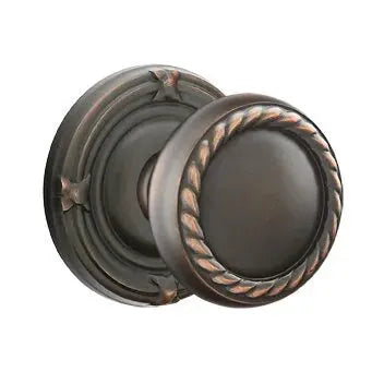 Emtek Rope Knob with Ribbon and Reed Rose by Emtek