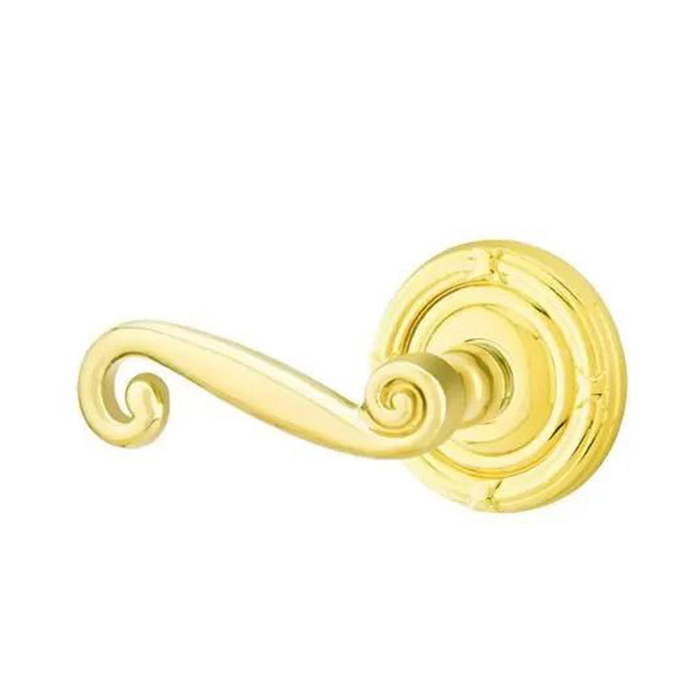 Emtek Rustic Door Lever with Ribbon and Reed Rose by Emtek