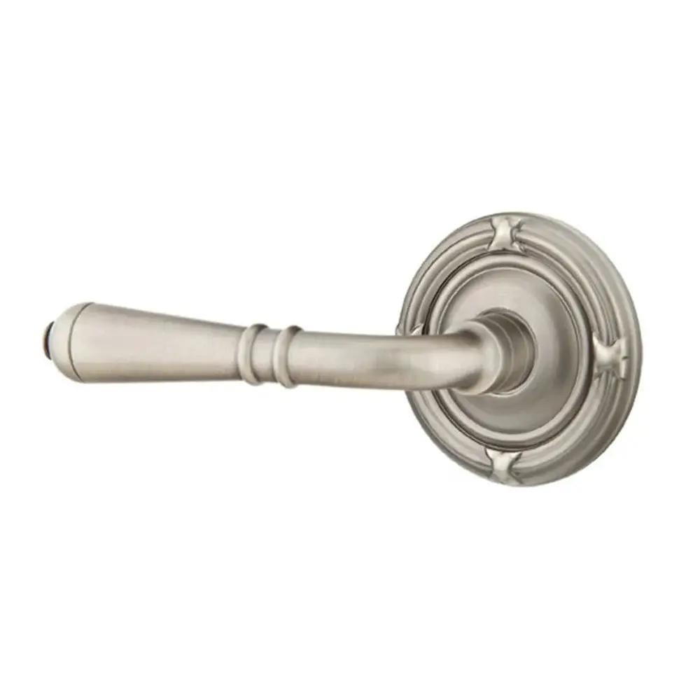 Emtek Turino Door Lever with Ribbon and Reed Rose by Emtek