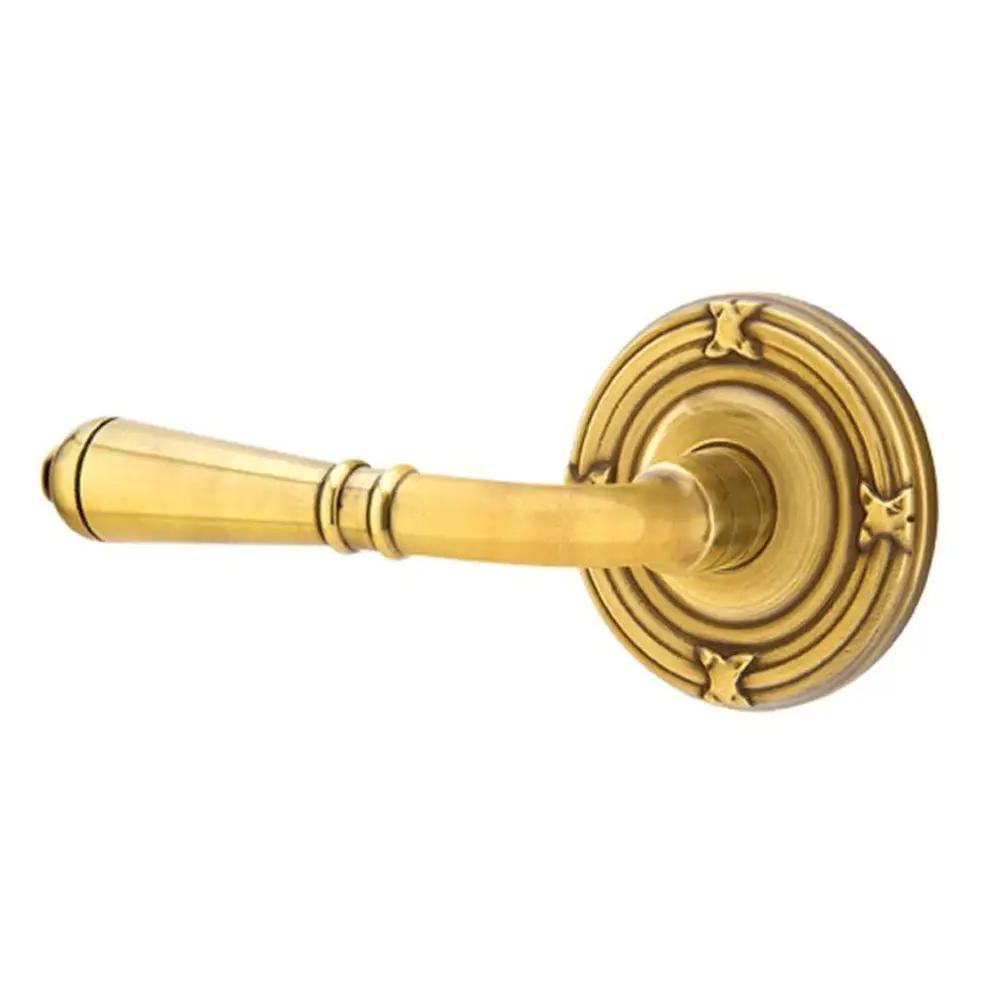 Emtek Turino Door Lever with Ribbon and Reed Rose by Emtek