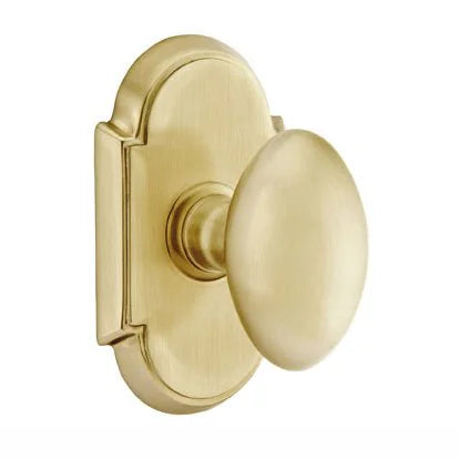 Emtek Privacy Egg Door Knob with #8 Rose by Emtek