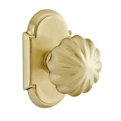 Emtek Melon Door Knob with #8 Rose by Emtek
