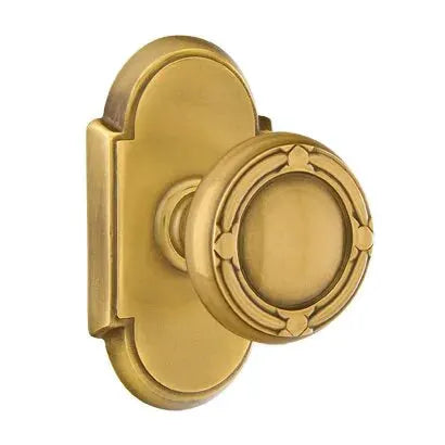 Emtek Ribbon and Reed Knob with #8 Rose by Emtek