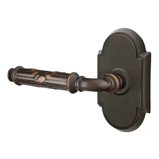 Emtek Ribbon and Reed Lever with #8 Rose by Emtek
