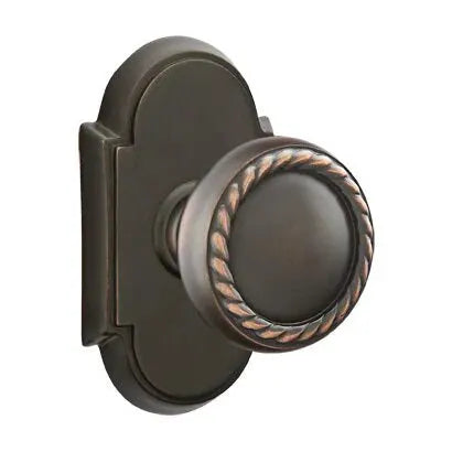 Emtek Rope Knob with #8 Rose by Emtek